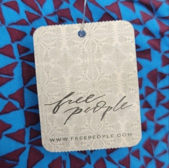 Free People | Kai Printed Mini Dress in colour Blue Combo - Picture 4 of 10